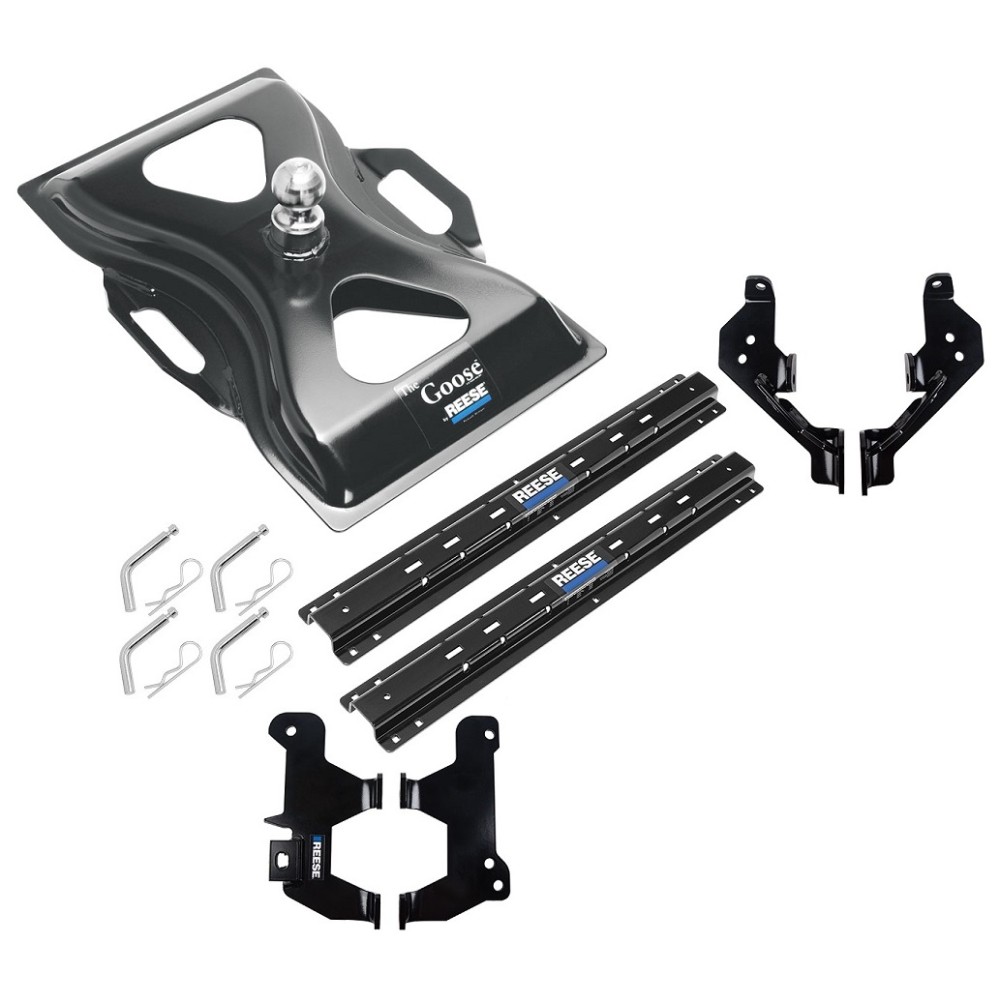 Reese Outboard Quick Install Rail Kit and 25K Gooseneck Hitch